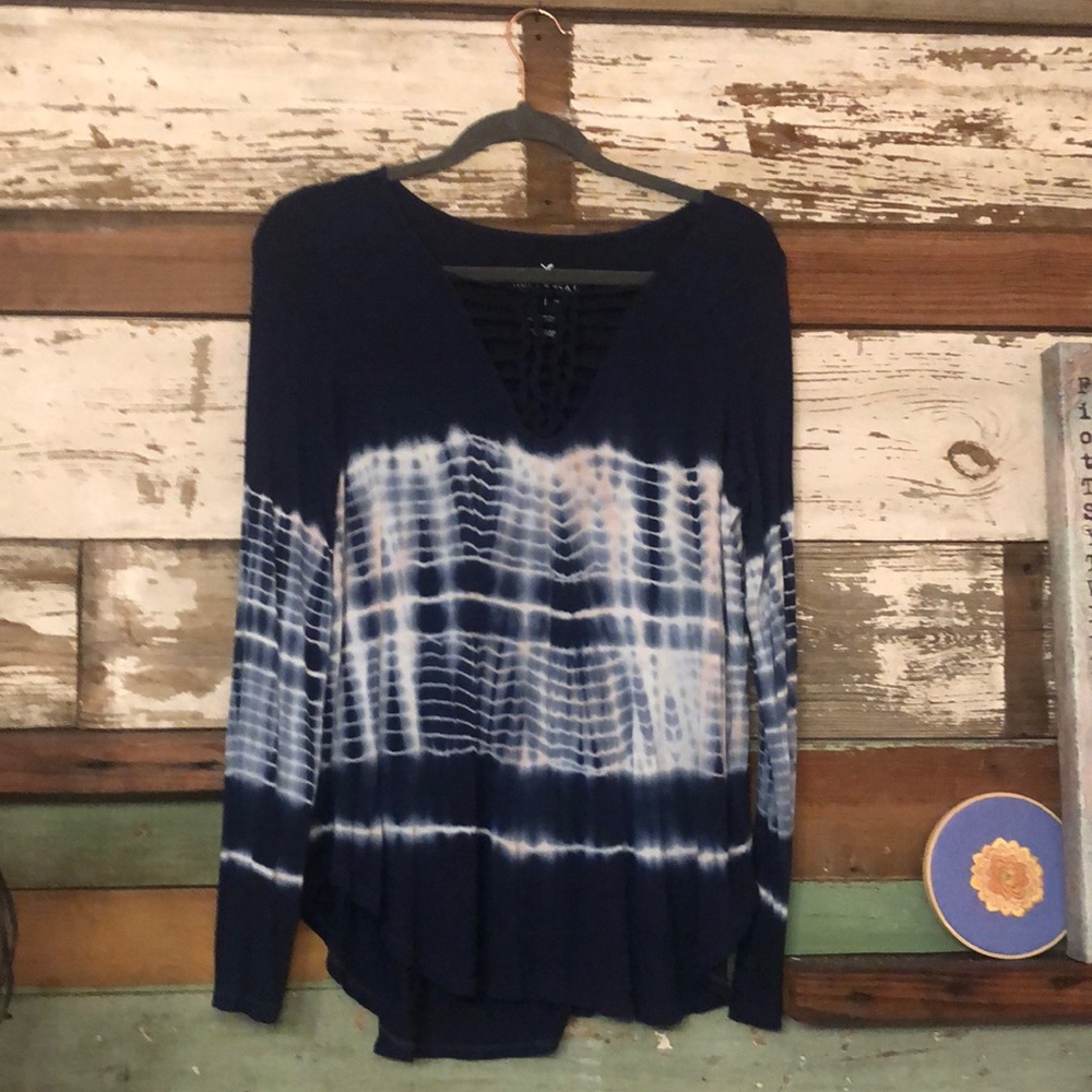 SOLD Knit Dye Long Sleeve Casual Top